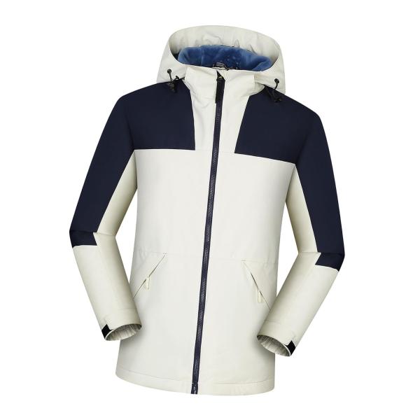 女性用フード付きソフトシェル ジャケット ハイキング スキー サイクリング用ポケット付き ジャケット