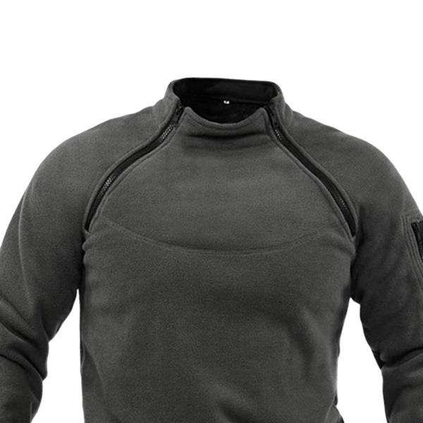  ジャケット ジッパー プルオーバー スウェットシャツ 服 保温 ファッション 釣り用 ダークグレー M