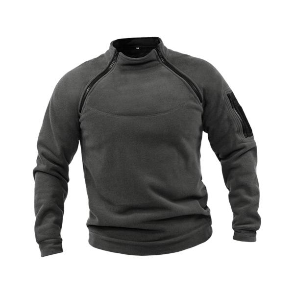  ジャケット ジッパー プルオーバー スウェットシャツ 服 保温 ファッション 釣り用 ダークグレー M