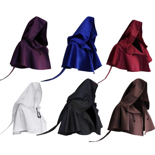 ハロウィン マント カウル コスプレ 魔女 マント 中世 男女兼用 大人 女性 男性 ホワイト