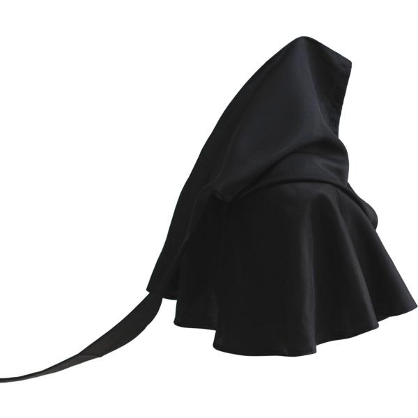 ハロウィン マント カウル コスプレ 魔女 ケープ 中世 男女兼用 大人 女性 男性 ブラック