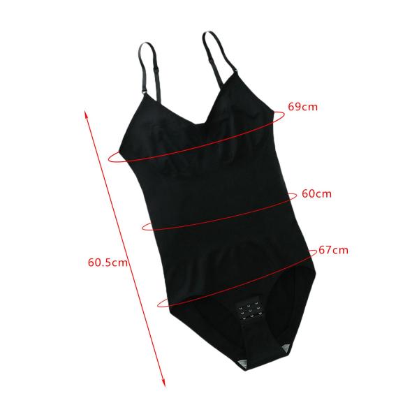 女性用 シェイプウェア ボディスーツ ノースリーブ ジャンプスーツ バットリフター レオタード トップス ブラック XL