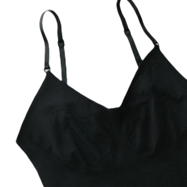 女性用 シェイプウェア ボディスーツ ノースリーブ ジャンプスーツ バットリフター レオタード トップス ブラック XL