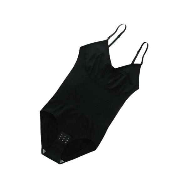 女性用 シェイプウェア ボディスーツ ノースリーブ ジャンプスーツ バットリフター レオタード トップス ブラック XL