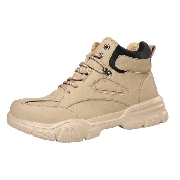 メンズ ワークブーツ スチールトゥ シューズ キャンプ ワークウェア ハイキングブーツ パンクプルーフ フットウェア 撥水・撥油 工業用ブー