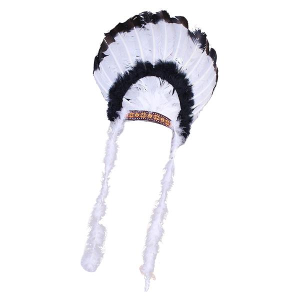 フェザー頭飾りアメリカンチーフインディアン帽子ヘッドアクセサリーヘアバンド帽子ヘッドバンドマルディグラ用ハロウィンカーニバルバーレスクコスプ｜stk-shop｜03