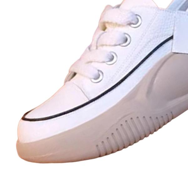 女性カジュアルシューズ スタイリッシュな滑り止めプラットフォームシューズ ハイキング トレーニング 運転用 36 ベージュ