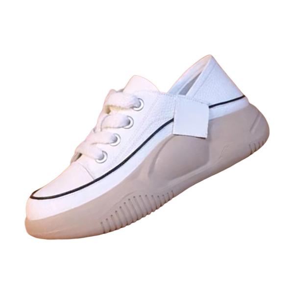女性カジュアルシューズ スタイリッシュな滑り止めプラットフォームシューズ ハイキング トレーニング 運転用 36 ベージュ