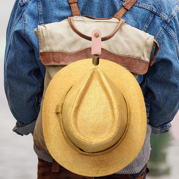 キャップクリップ用ハットクリップ トラベルハットクリップ バックパック・トート・荷物用 ピンク