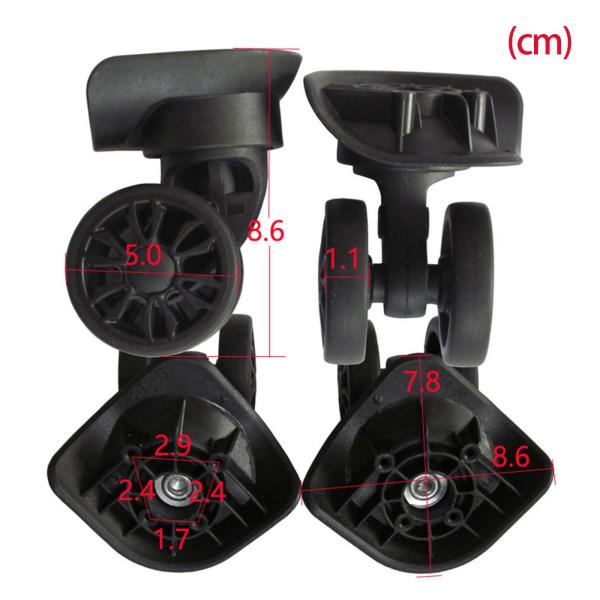 2x A89 荷物ホイール交換用サイレントホイール複列ホイール高耐久耐久スーツケースホイール旅行バッグ部品用回転キャスター