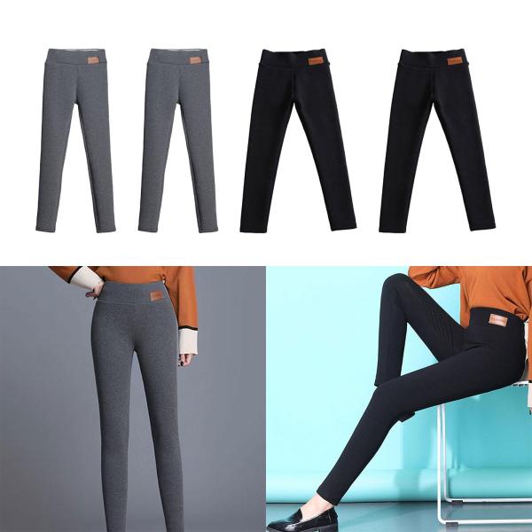 サーマルパンツ ホーム ストレッチ スポーツ フィットネス レディース ガール 女性 冬 レギンス グレー 4XL