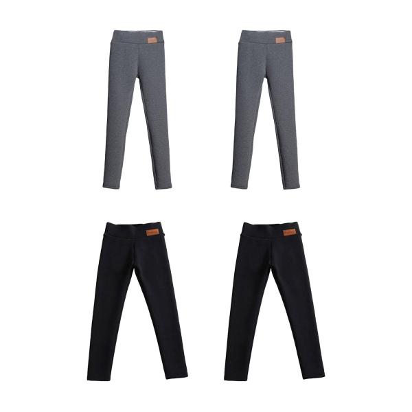 サーマルパンツ ホーム ストレッチ スポーツ フィットネス レディース ガール 女性 冬 レギンス グレー 4XL