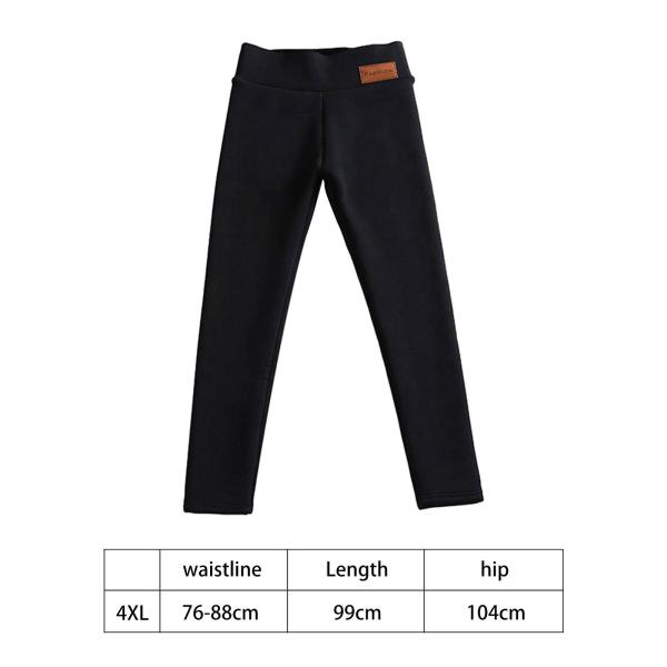 サーマルパンツ ホーム ストレッチ スポーツ フィットネス レディース ガール 女性 冬 レギンス ブラック 4XL