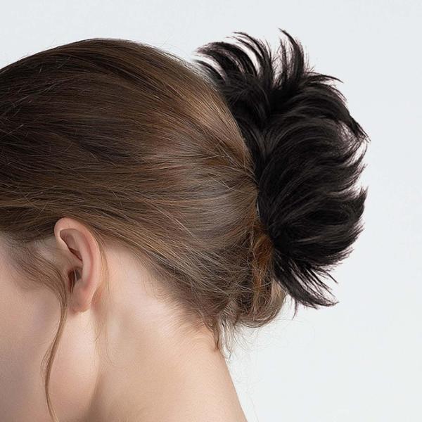 女性メッシーバンヘアピースヘッドドレスすべての髪タイプロングヘアカーリーヘアスタイルB