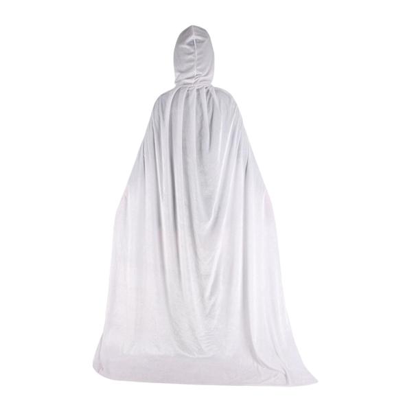ハロウィン コスプレ ロング フード付き マント ケープ 丈夫なアクセサリー ドレスアップ パーティー用 150cm ホワイト
