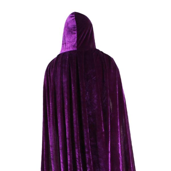 ハロウィン コスプレ ロング フード付き マント ケープ 丈夫なアクセサリー ドレスアップ パーティー用 170cm パープル