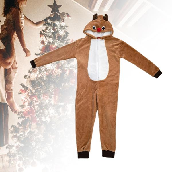 クリスマス ヘラジカ パジャマ ナイトウェア フリース パジャマ ホリデー ボーイズ ガールズ 冬用