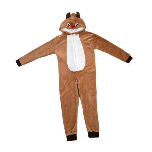 クリスマス ヘラジカ パジャマ ナイトウェア フリース パジャマ ホリデー ボーイズ ガールズ 冬用