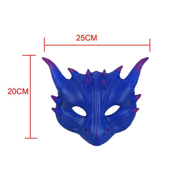 キッズ ドラゴン マスク コスプレ コスチューム パーティーの好意用 ハロウィン ステージ パフォーマンス ブルー