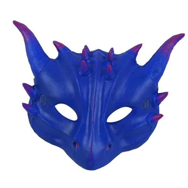 キッズ ドラゴン マスク コスプレ コスチューム パーティーの好意用 ハロウィン ステージ パフォーマンス ブルー