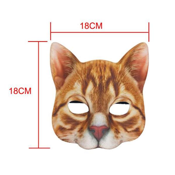 ハロウィンコスプレマスク猫フェイスマスク動物ヘッドドレス動物ヘッドマスク写真小道具装飾コスプレ衣装アクセサリーフェイスカバークラブ用