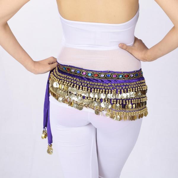 ベリーダンス ヒップ スカーフ ドレス ベリーダンス ヒップベルト クラブ ラテン ダンス パーティー用 パープル