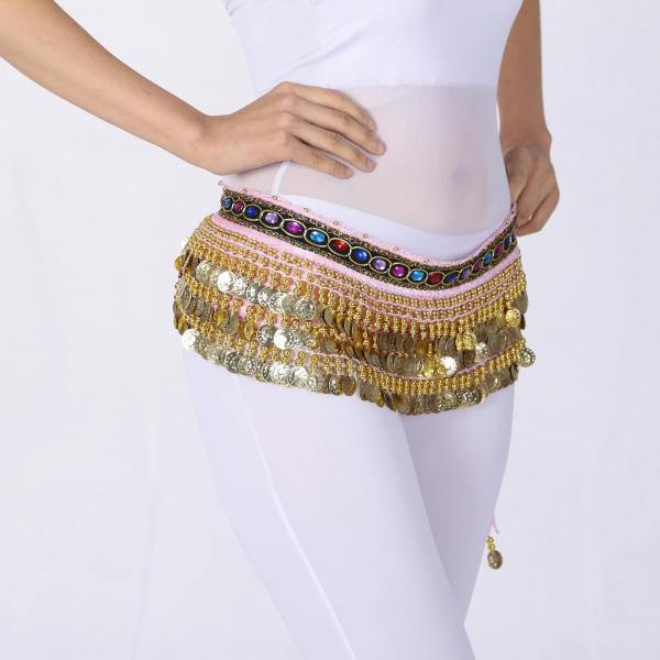 ベリーダンス ヒップ スカーフ ドレス ベリーダンス ヒップベルト クラブ ラテン ダンス パーティー用 ピンク