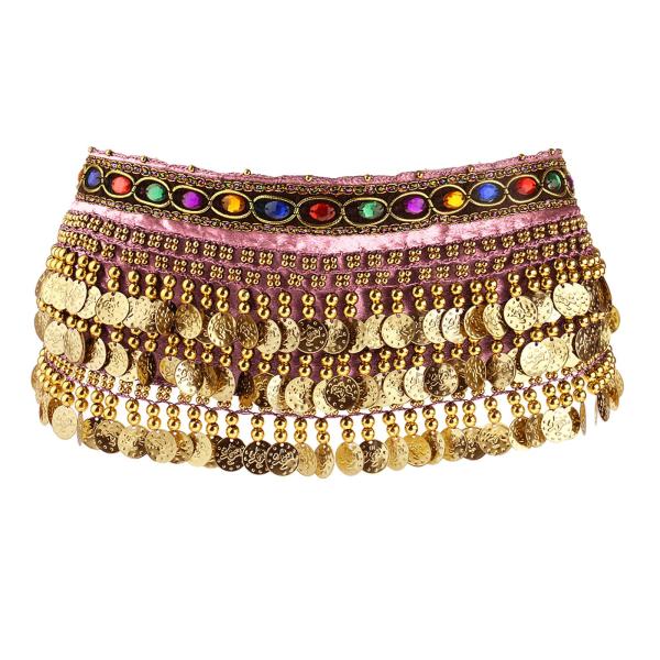 ベリーダンス ヒップ スカーフ ドレス ベリーダンス ヒップベルト クラブ ラテン ダンス パーティー用 ピンク