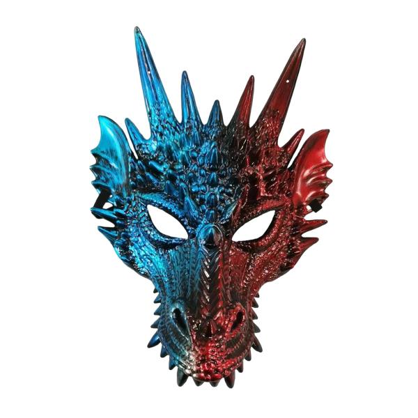 ドラゴンマスク、ハロウィーンマスカレードマスク3Dファンタジー小道具、パーティーハーフフェイスマスク、カーニバルショー用の恐ろしい動物マスク｜stk-shop｜05