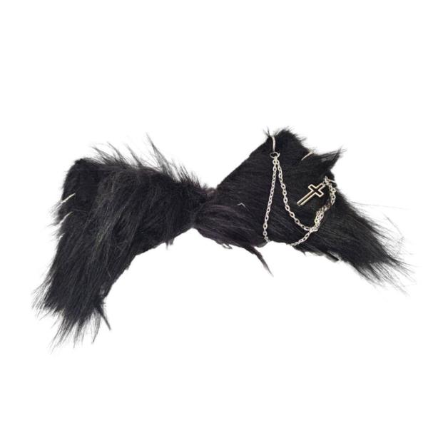 豪華な猫耳ヘアクリップ動物の耳ヘアバレッタハロウィン装飾女性の役割ファンシードレスパーティー衣装ヘアピン