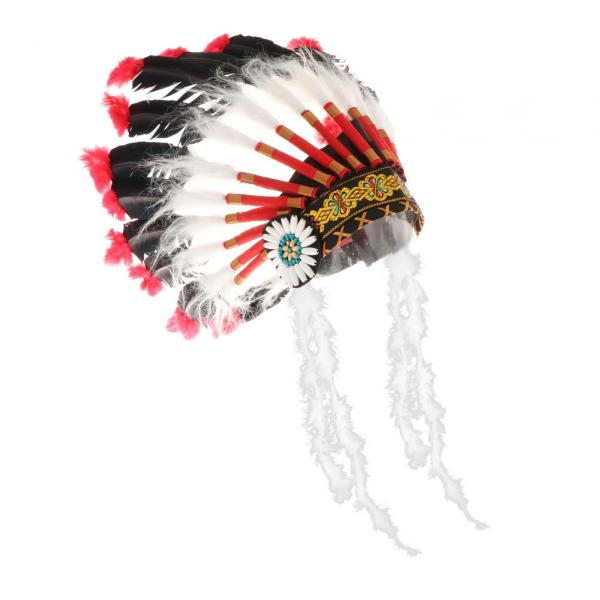 【海外 フェザーヘッドドレスアメリカンチーフインディアンネイティブハットかぶと女性と女の子の帽子ヘッドバンドフェスティバルパーティーマルディグラ用