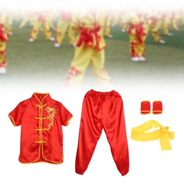 中国の伝統的な武術衣装アパレル大人子供女性男の子女の子レッド 110
