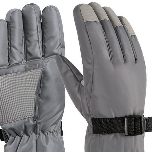 キッズウィンターグローブ 厚手 手を暖かく保ちます スキーグローブ 子供用 ウォータースポーツ グレー