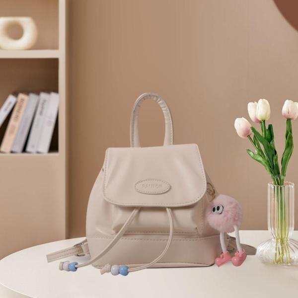 女性バックパックスタイリッシュでかわいい小さなバックパック財布夏屋外誕生日白