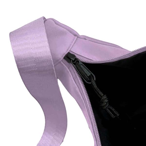 クロスボディ三日月バッグファッショナブルなナイロンホーボー女性のためのハンドバッグショルダーバッグバイオレット