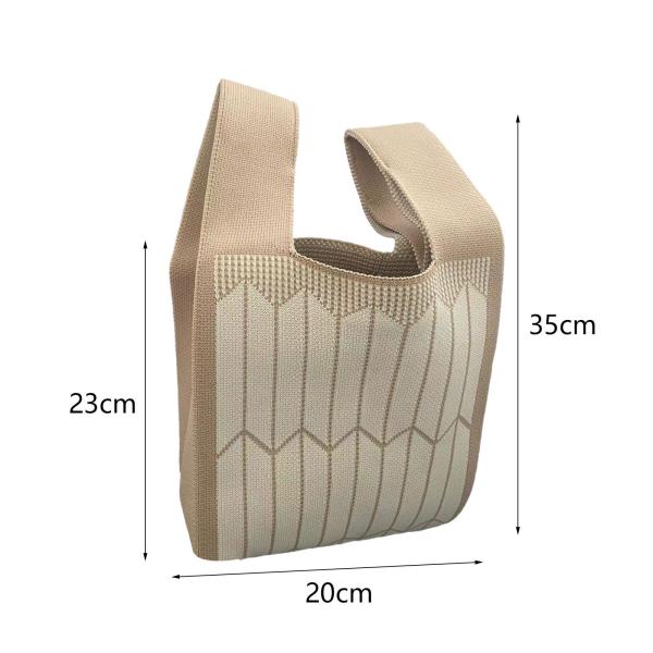 レディース ニット トート バッグ ポーチ トレンディ レディー ショルダー バッグ 屋外作業用 冬 カーキ