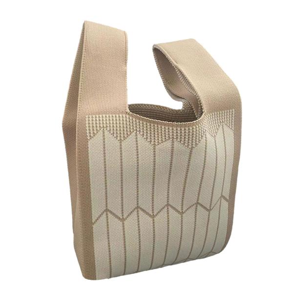 レディース ニット トート バッグ ポーチ トレンディ レディー ショルダー バッグ 屋外作業用 冬 カーキ