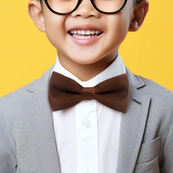 キッズ 蝶ネクタイ 男の子 男の子 タキシード 蝶ネクタイ お祝い 記念日 誕生日 ライトブラウン