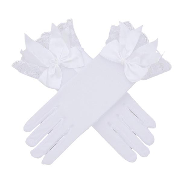 レディース レース グローブ 耐久性 コスチューム グローブ 結婚式 宴会 イブニング パーティー用 ホワイト