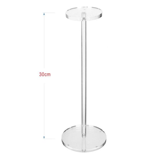 アクリル帽子ディスプレイスタンドラウンドアクリルライザー時計カツラ用さまざまな帽子ラウンドベース 30 センチメートル