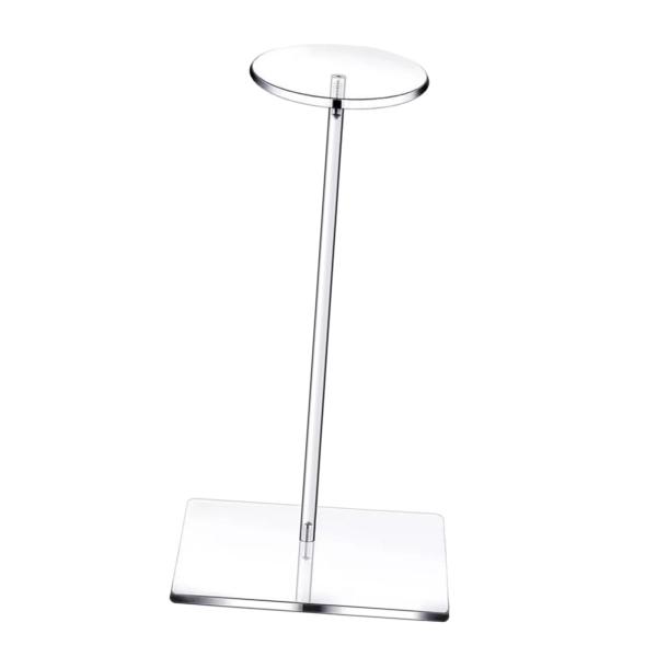 アクリル帽子ディスプレイスタンドラウンドアクリルライザー時計カツラ用さまざまな帽子スクエアベース 30 センチメートル