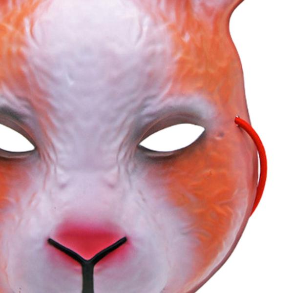 うさぎ コスプレマスク ハーフフェイスマスク ノベルティ ハロウィン 仮装マスク うさぎ頭マスク ショー用 動物マスク カーニバル , ブラウン ホワ