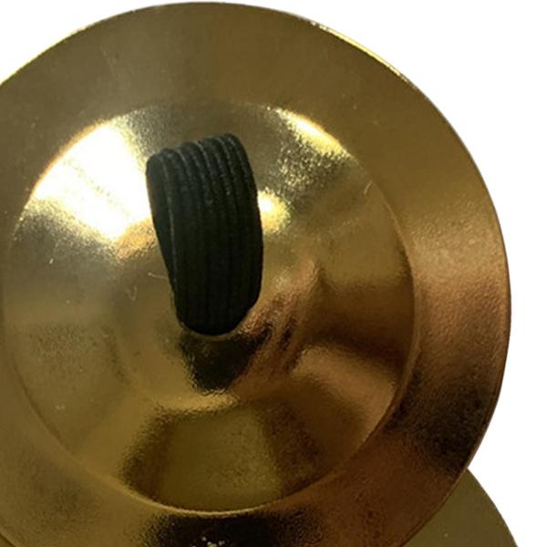 2 個のフィンガー シンバル子供のおもちゃの打楽器ミニ マーチング シンバル ゴールド