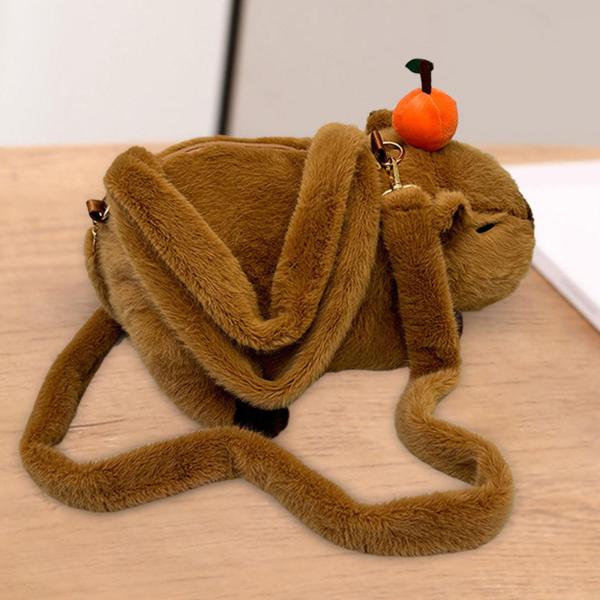 レディース ショルダーバッグ ハンドバッグ ジッパー開閉 カピバラ クロスボディバッグ 春用