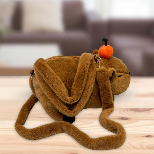 レディース ショルダーバッグ ハンドバッグ ジッパー開閉 カピバラ クロスボディバッグ 春用