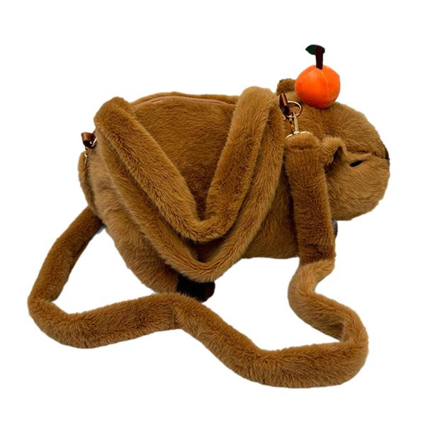 レディース ショルダーバッグ ハンドバッグ ジッパー開閉 カピバラ クロスボディバッグ 春用