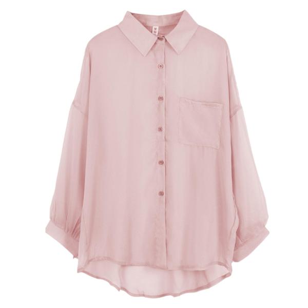 日焼け止めカーディガンコート トレンディな日焼け防止服 毎日のパーティーに レディース ピンク