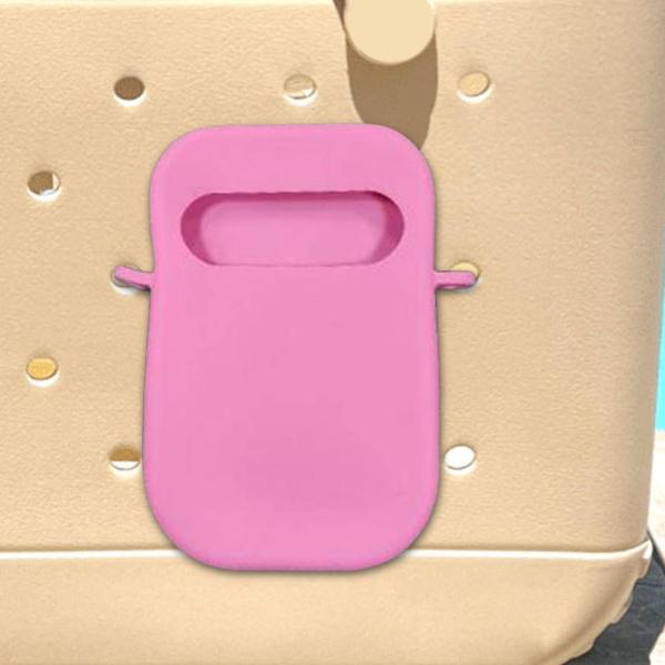 シリコン製 携帯電話ホルダー オーナメント 携帯電話ケース ホルダー ビーチ トートバッグ アクセサリー ピンク