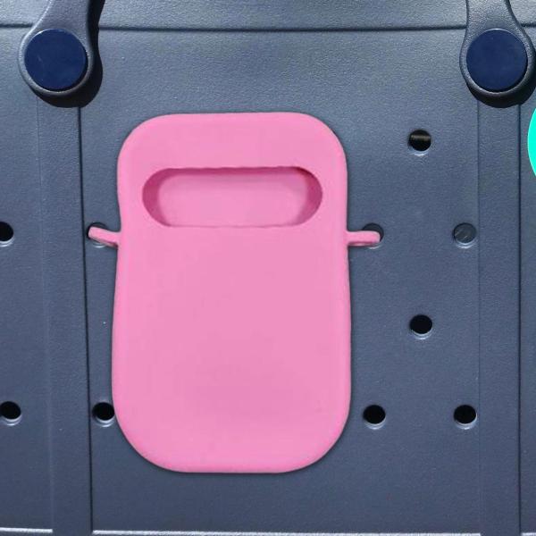 シリコン製 携帯電話ホルダー オーナメント 携帯電話ケース ホルダー ビーチ トートバッグ アクセサリー ピンク