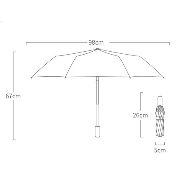 コンパクトな旅行用傘。クリエイティブな防風日傘、女性用。